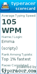 Scorecard for user scripty