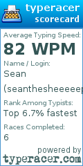 Scorecard for user seanthesheeeeep