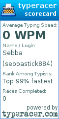 Scorecard for user sebbastick884