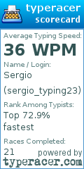 Scorecard for user sergio_typing23