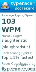 Scorecard for user slaughteristic