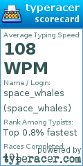 Scorecard for user space_whales