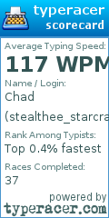 Scorecard for user stealthee_starcraft2