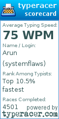 Scorecard for user systemflaws