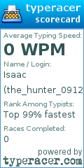 Scorecard for user the_hunter_0912