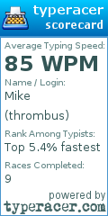 Scorecard for user thrombus