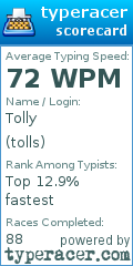 Scorecard for user tolls