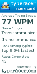 Scorecard for user transcommunication