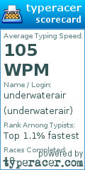 Scorecard for user underwaterair