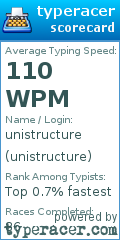 Scorecard for user unistructure