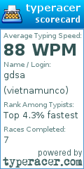 Scorecard for user vietnamunco