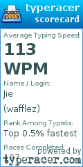 Scorecard for user wafflez