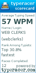 Scorecard for user webclerks