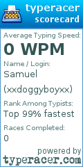 Scorecard for user xxdoggyboyxx