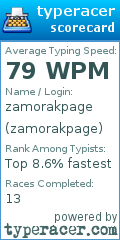 Scorecard for user zamorakpage